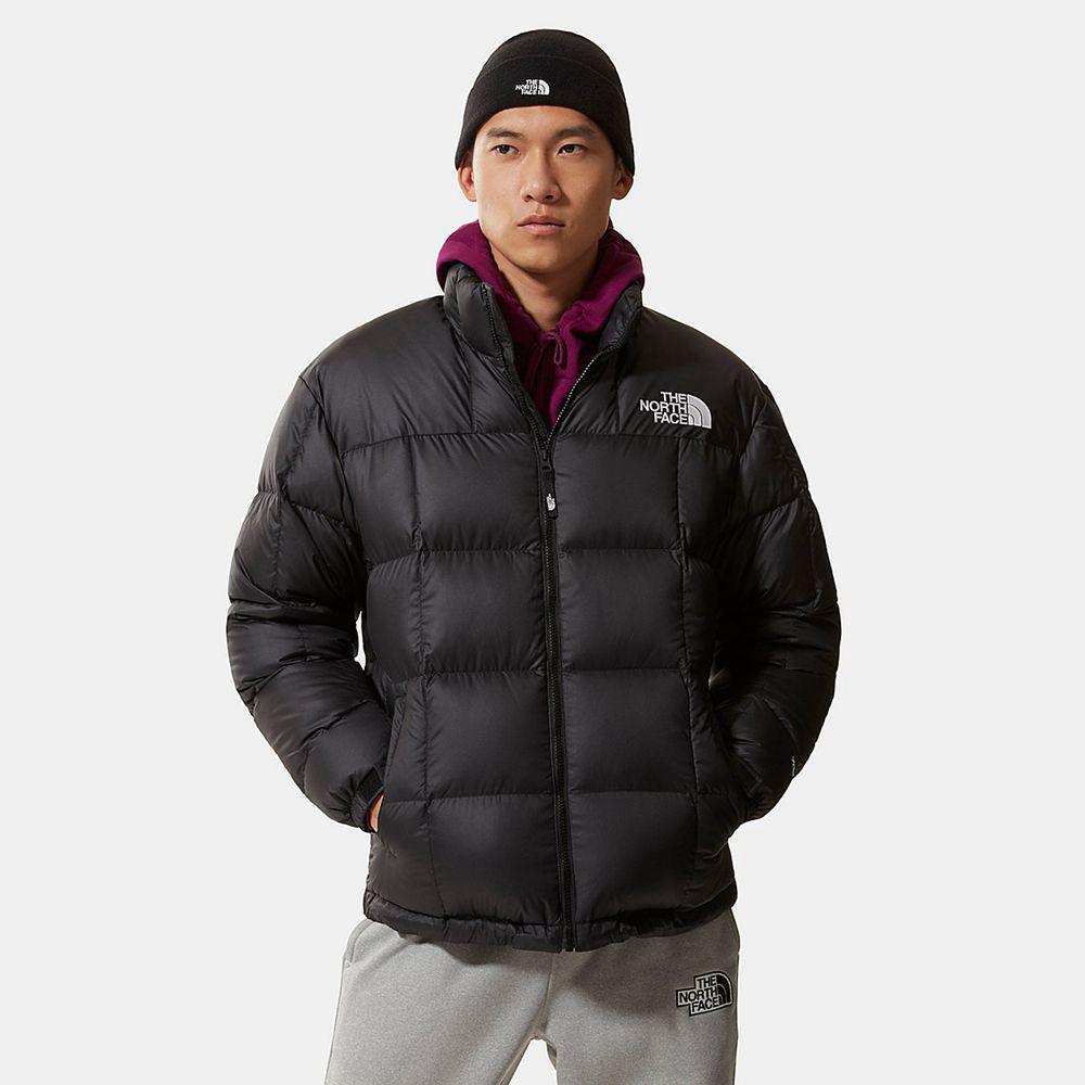 The North Face Lhotse Ανδρικα Μπουφάν Πουπουλένια - Μαυρα / Ασπρα (QFWU21035)